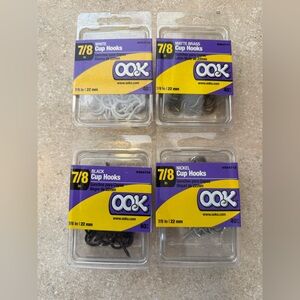OOK Cup Hooks White, Black, Brass, Nickel Perfect for Wind Chimes/Sun Catchers